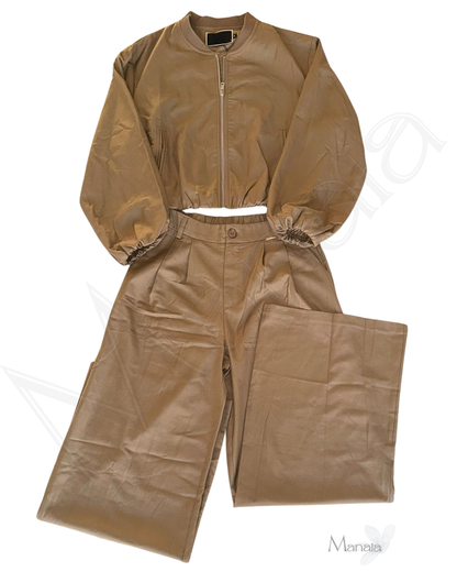 Ensemble veste taupe