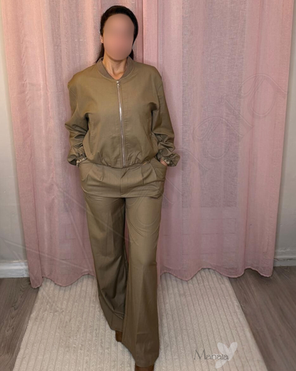 Ensemble veste taupe